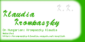 klaudia krompaszky business card